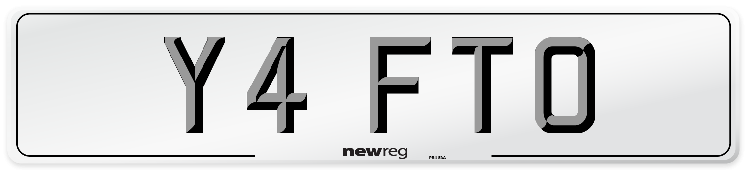 Y4 FTO Number Plate from New Reg